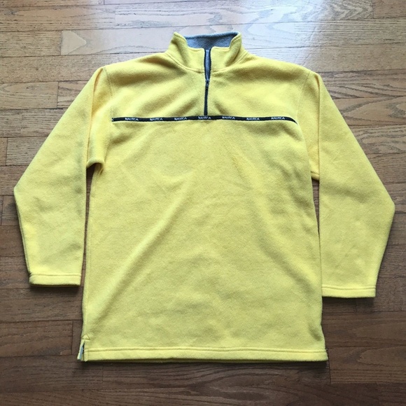 yellow fleece sweater